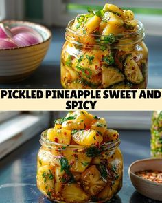 pickled pineapple sweet and spicy