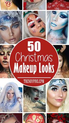 Christmas Makeup Art, Winter Eye Makeup, Christmas Makeup Looks, Bird Makeup, Xmas Makeup