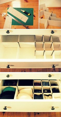 the drawers are organized and ready to be put into boxes for storage or as decorative objects