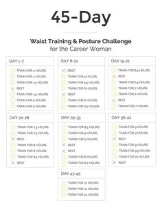 the four day training schedule for women