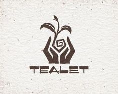 two hands holding a plant with the word tealet written below it on a white background