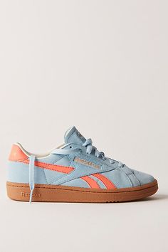 Colorful Sneakers, Reebok Sneakers, Reebok Club C, Club C, Shoe Inspo, Reebok Shoes, Swag Shoes, Leather Accents, Sneakers Blue