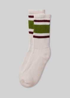 The Retro Stripe remains a staple in any sock drawer. They're the pair you reach for first – made from natural, unbleached cotton, in medium weight and universal fit. A comfortable, cushioned foot bed and colorful design guarantees that these socks will make an impression. Save 20% when ordering 4 or more! Promo codes will not stack with bundle discounts. Baby Gift Bag, Wool Accessories, Watch Cap, Sock Drawer, Best Baby Gifts, Retro Stripes, Royal Red, Boot Socks, Neon Pink