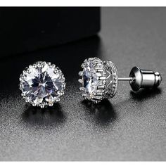 Brand New Men's Crown Royal Setting 2ct Diamond Stud Earrings Solid 925 Sterling Silver (Stamped) Genuine 2ct Lab Created Radiant Cut Diamonds Measurements 10mm X 6mm X 5mm Retail Price $295 Buy With Confidence From A Trusted Seller With A 99%+ Feedback Rating! A0195 (Id-240-) Mens Earings, Guys Jewelry, Mens Diamond Stud Earrings, Mens Diamond Earrings, Mafia Boss, Mens Pinky Ring, Bunny Cartoon, Pretty Pens, Horoscope Necklace