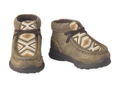 Booties - Ariat Infant Lil' Stomper Toddler Casual Shoes A443000902 Ariat Boots, Western Store, Toddler Boots, Brown Leather Shoes, Cowgirl Western, Western Hats, Diamond Print, M F, Pull On Boots