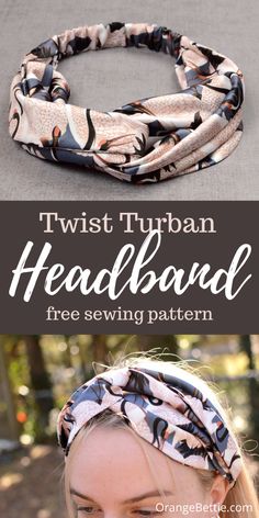 the twist turban headband sewing pattern is easy to sew