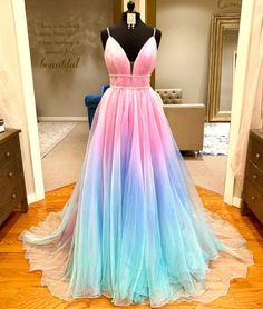 Ombre Dress, Beautiful Prom Dresses, Color Swatch, Dress Formal, Long Prom Dress, Ball Dresses