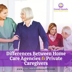 Our blog helps you understand the differences between using a home care agency or hiring a private caregiver and review the pros and cons of each service: https://goodhandshomecarellc.com/home-care-agency-vs-private-caregivers . . . #homecareagencies #caregiver Home Care Agency Business, Pros And Cons List, Workers Compensation Insurance, Home Health Aide, Home Care Agency, The Agency, Nursing Assistant, Senior Care, Home Health Care