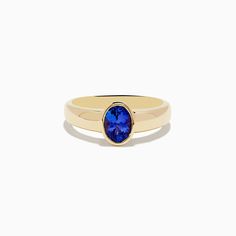 Effy 14K Yellow Gold Tanzanite Ring Yellow Gold Tanzanite Rings, Yellow Gold Tanzanite Ring With Polished Finish, Heirloom Tanzanite Rings In Yellow Gold, Heirloom Tanzanite Yellow Gold Rings, Classic Tanzanite Rings With Bezel Setting, Classic Tanzanite Gold Ring, Classic Tanzanite Solitaire Ring, Classic Gold Tanzanite Ring, Formal Yellow Gold Tanzanite Birthstone Ring