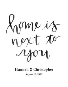 the words home is next to ason written in black ink on a white background