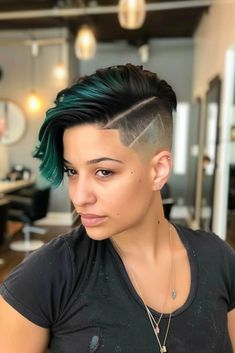 40 Cute Fade Hairstyles That Will Have You Scheduling a Salon Visit ASAP - Luxe Luminous Short Fade Haircut For Women, Fade Haircut For Women, Pixie Fade, Ice Hair, Short Fade Haircut, Haircut For Women, Pixie Haircut Styles, Bold Women, Hair Color Crazy