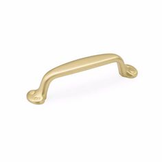 a brass cabinet handle on a white background