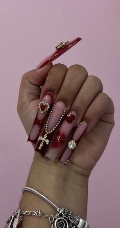 Dream Piercings, Cute Acrylic Nail Designs, Unique Acrylic Nails, Diy Crafts Jewelry, Cute Acrylic Nails, Acrylic Nail Designs, Nails Inspiration, Nail Inspo, Jewelry Crafts