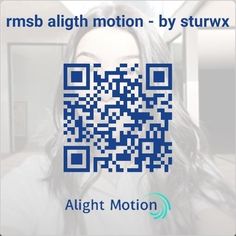 a woman with long hair is looking at the camera and has a qr code on it