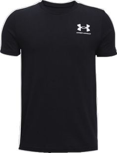 Crew Neck T-shirt With Three Stripes For Workout, Crew Neck T-shirt With Three Stripes Branding For Workout, Under Armour Crew Neck T-shirt With Logo, Under Armour Casual Graphic T-shirt, Casual Under Armour Graphic T-shirt, Under Armour Casual Graphic Print T-shirt, Under Armour Cotton T-shirt With Letter Print, Under Armour Crew Neck Top With Letter Print, White Under Armour T-shirt With Graphic Print