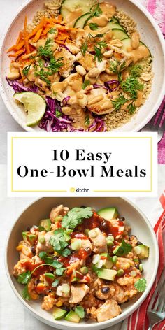 the top 10 easy one - bowl meals to make at home in less than 30 minutes