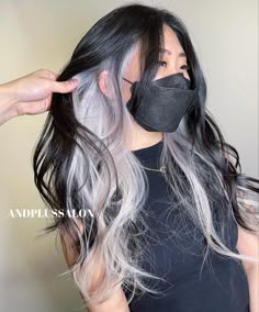 Blue Peekaboo Hair, Blue Peekaboo, Hair Dye Videos, Glow Hair, Hair Dye Ideas, Creative Hair Color, Hair Color Streaks