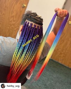 Rasta Braids, Fake Hair Braids, Braids With Color, Long Cornrows, Lemonade Braids Hairstyles, Weave Hairstyles Braided, Lemonade Braids