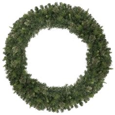 a wreath made out of evergreen leaves on a white background