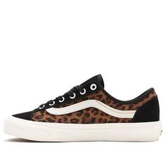 Vans Suede Leopard Style 36 Deconstructions SF Shoes Brown VN0A3MVL4Y5 (SNKR/Retro/Unisex/Low Top/Leopard Print) Vintage Lace-up Skate Shoes With Speckled Midsole, Vintage Vans Low-top Sneakers, Vintage Vans Sneakers With Round Toe, Vans Suede, Leopard Style, Vans Style, Leopard Fashion, Shoes Brown, Swag Shoes