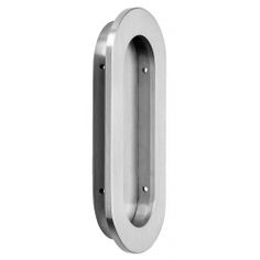 an image of a door handle on a white background with the letter o in stainless steel