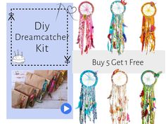 the diy dream catcher kit is on display