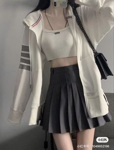 Korean Casual Outfits, Korean Fashion Dress, Korean Girl Fashion, Kpop Fashion Outfits, Girls Fashion Clothes, Teenage Fashion Outfits, Korean Outfits, Kpop Fashion