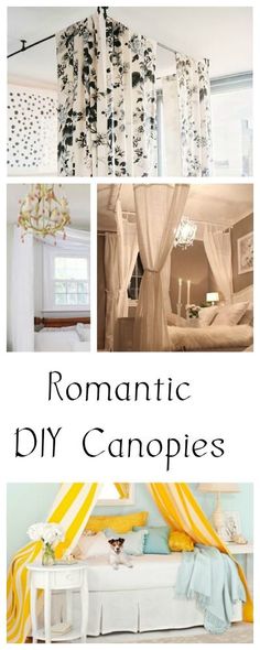 romantic diy canopy beds and drapes for the bedroom, bathroom or living room