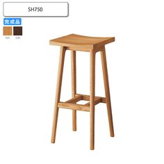 the stool is made from solid wood