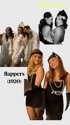 two women dressed in flappers and 1920's era garb