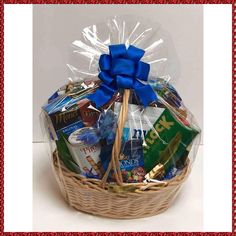 a basket filled with lots of different types of food