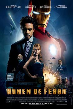 the poster for iron man starring actors