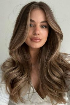 Natural Light Brown Balayage Light Brown Hair With Highlights, Cascading Plants, Light Brunette Hair, Braided Hairstyles Ideas, Blonde Hair Transformations, Hair With Highlights