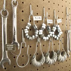 there are many different tools on the wall