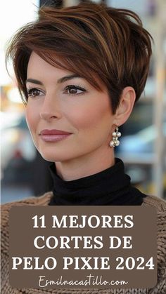 ✨ ¡Transforma tu look este 2024 con un corte pixie! ✂️ Los 11 mejores estilos que te harán lucir radiante y moderna. 🌟 #PixieCut #Tendencias2024 #CorteDePelo 2924 Hair Trends, Pixie 2024, Cute Pixie Haircuts, Pixie Cut With Bangs, How To Curl Short Hair, Haircut Inspiration