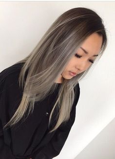 Balayage Asian Hair, Asian Balayage, Ash Blonde Balayage, Balayage Hair Dark, Balayage Hair Blonde, Short Hair Balayage, Brown Highlights, Ombre Hair Color, Hair Color Balayage