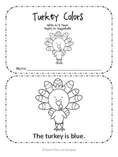 the turkey is blue worksheet for kids to practice their handwriting and writing skills