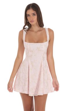 Lucy In The Sky, Preppy Dresses, Casual Day Dresses, Grad Dresses, Hoco Dresses, New Classic, Dance Dresses, Fancy Dresses, Fit And Flare Dress