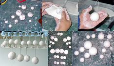 there are many different pictures of eggs being made