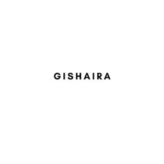 the word gisharia written in black on a white background