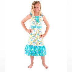 Girl Size 3 New With Tag Product Description: A Playful Print Combines With A Princess-Worthy Cut In This Ruffle-Accented Dress For A Darling Look. 65% Cotton / 30% Polyester / 5% Lycra Spandex Machine Wash Blue Summer Twirl Dress For Playwear, Playful Blue Twirl Dress For Playwear, Blue Twirl Dress For Summer Playwear, Playful Blue Twirl Dress For Playtime, Cute Blue Twirl Dress For Playwear, Blue Twirl Dress With Ruffles For Playtime, Playful Blue Sundress For Playtime, Playful Blue Sundress For The Beach, Playful Blue Sundress For Beach