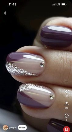 Cute Nails Spring, Spring Nails 2022, Summer Nails Inspiration, Summer Nails 2022, Nails For Bride, Summer Acrylic, Purple Nail Art, Wedding Nails French, Bridal Nail Art