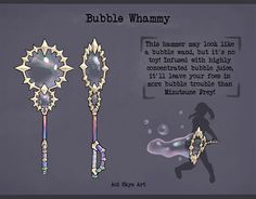 an image of two different items in the game bubble wands and magic wands