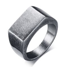 PRICES MAY VARY. [Good Choice]:A well crafted 316L stainless steel ring is perfect as gift for the one you love and yourself.The concise and stylish design surely helps make you stand out from the crowd. [Perfect Crafted]:This fashion blank signet ring is well crafted. The surfaces are highly polished.And the whole ring is precisely made to make sure every detail is perfect. [IDEAL GIFT]:for most of holidays and occasions,such as birthday,Christmas,anniversary,new year’s day,valentine’s day,fath Ring Man, Mens Fashion Jewelry, Mens Rings Fashion, Signet Ring Men, Stamped Rings, Top Rings, Geometric Ring, Stainless Steel Rings, Steel Ring