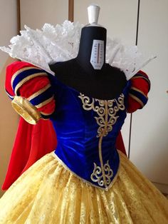 a dress made to look like snow white from beauty and the beast