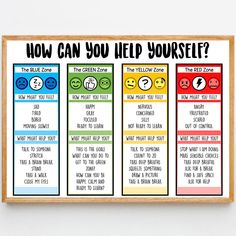 a wooden framed sign with three different types of signs on it that say how can you help yourself?