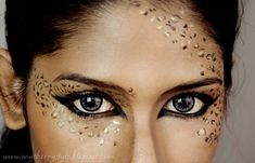 Halloween Cat Makeup, Simple Cat Makeup, Smokey Eyes Tutorial, Cherry Style, Cat Halloween Makeup, Fox Makeup, Leopard Makeup, Animal Makeup, Leopard Face