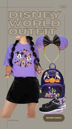 Mickey Mouse and friends purple and black Halloween outfit  Mickeys not so scary Halloween party MNSSHP Oogie Boogie Bash  Disney Halloween tee shirt Velvet black tennis skirt with pockets  Purple Halloween spider web Mickey Mouse ears  Mickey and friends Halloween loungefly bag Purple and black shoes  Follow my shop @shelbburger on the @shop.LTK app to shop this post and get my exclusive app-only content!  #liketkit #LTKSeasonal #LTKTravel #LTKFamily @shop.ltk https://liketk.it/4OlQX Purple And Black Shoes, Black Halloween Outfit, Mickeys Not So Scary Halloween, Black Tennis Skirt, Not So Scary Halloween, Halloween Tee Shirts