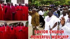 several photos of men in red robes and the words savor church powerful worship