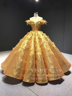 Golden Wedding Dress, Gold Ball Gown, Prom Dress Gold, Sequin Ball Gown, Sweet 15 Dresses, Red Ball Gown, One Shoulder Prom Dress, Quince Dress, V Neck Prom Dresses